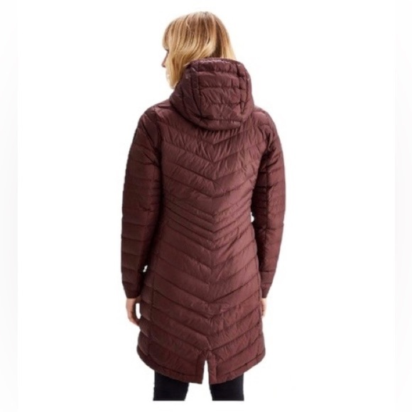 [BNWOT] Lolë Long Lightweight Down Puffer Shell Jacket Burgundy - Size XS - Picture 2 of 16